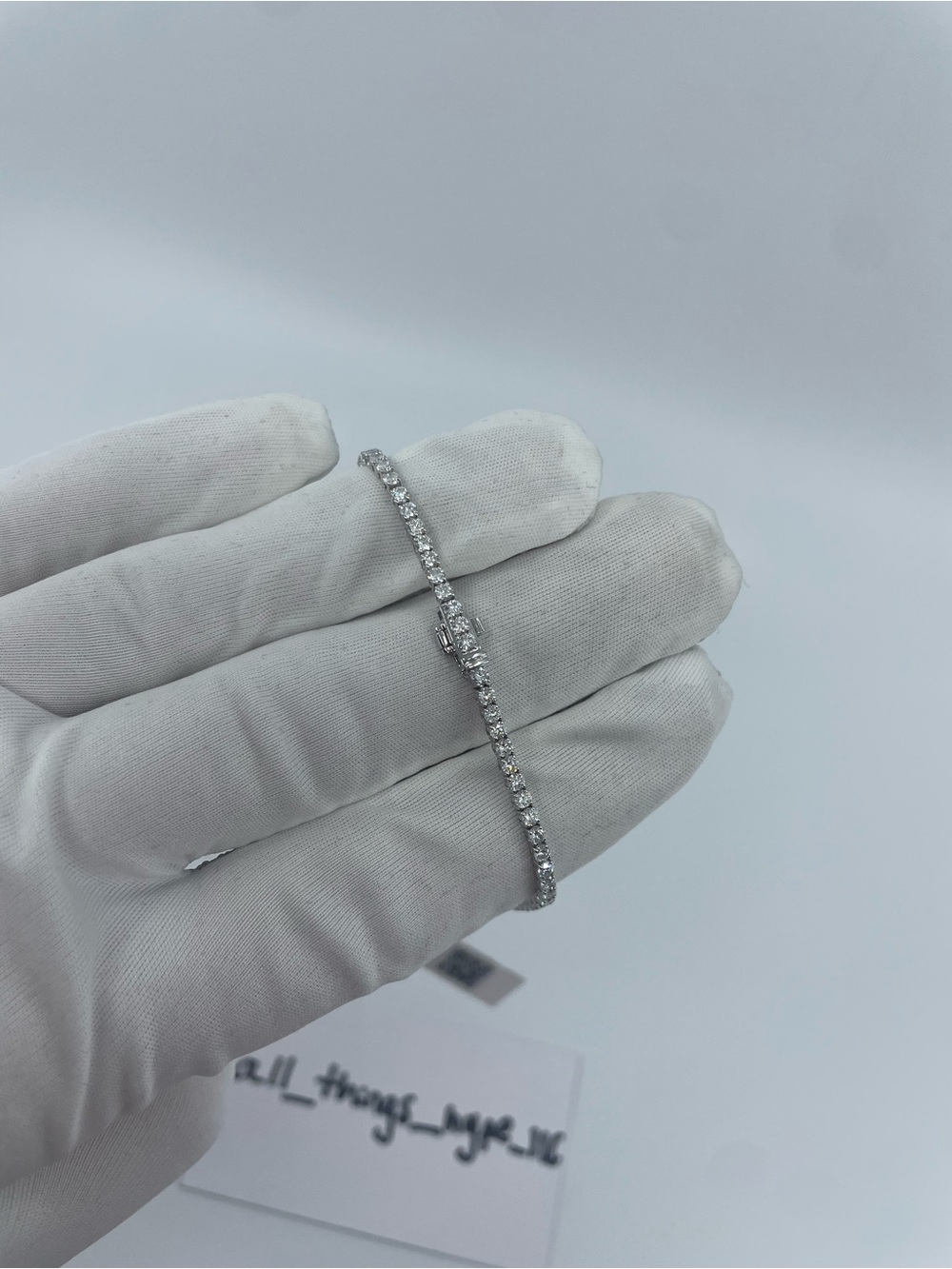 3 CT Lab Grown Diamond Tennis Bracelet 7” 14K White Gold Box Clasp VS1-SI1